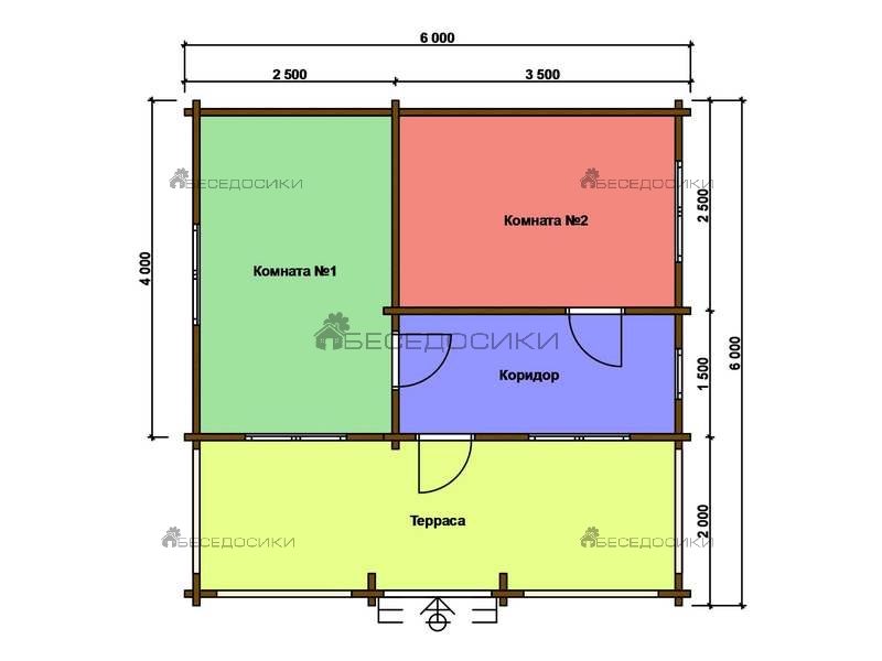 Садовый домик 6х6 «Подмосковная дача»