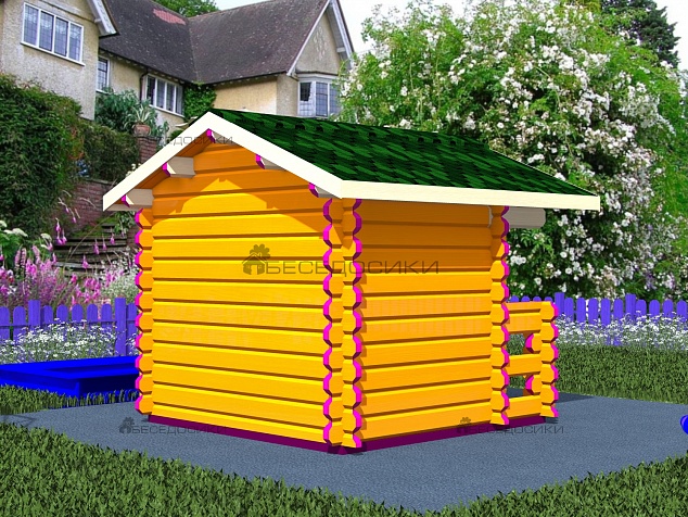 Деревянный детский домик 2х2м «Почемучки»